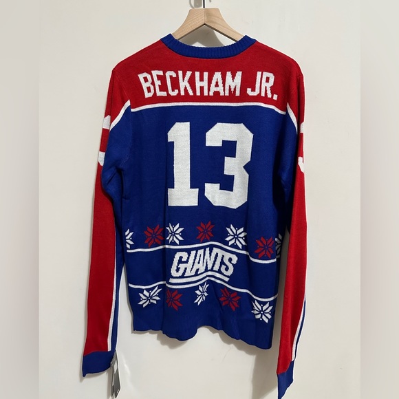 Odell Beckham Jr. #13 Giants Unisex Jersey Ugly Sweater Size M - Picture 3 of 8